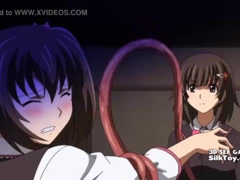 Hot anime school teens having sex with alien dick