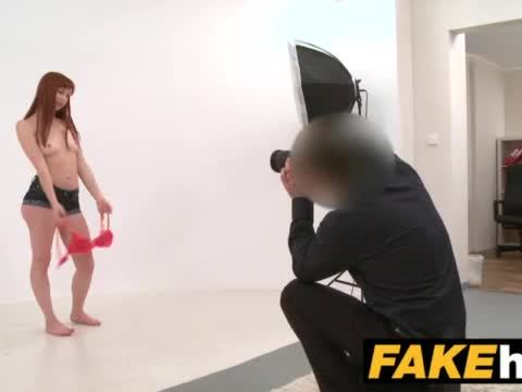 Fake agent creampie for new redhead american model who loves to fuck